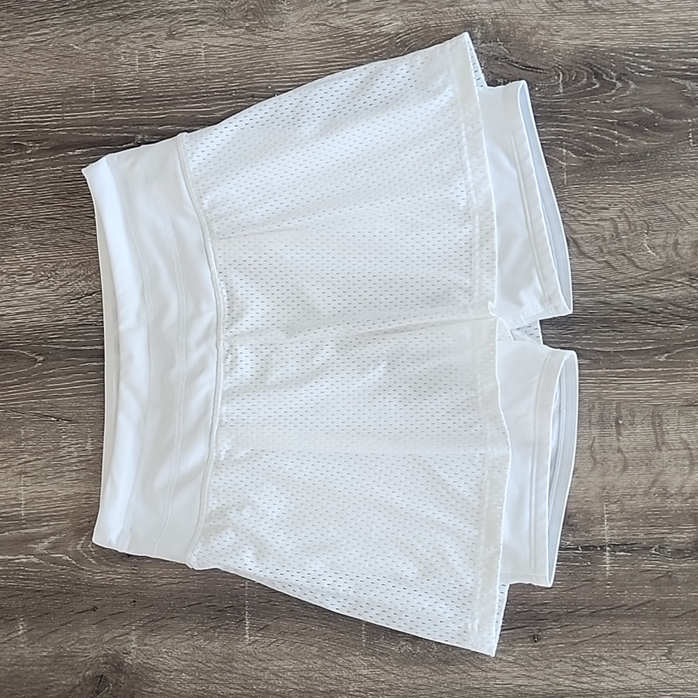 Lucy White Layered Athletic Shorts